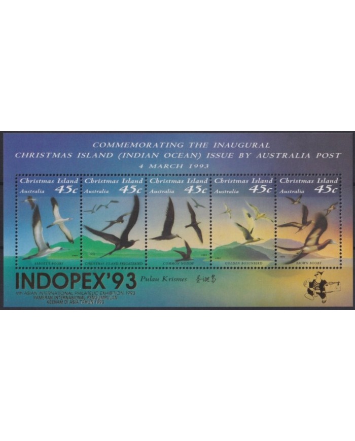 F-EX19757 CHRISTMAS IS MNH 1993 INDOPEXÂ´93 MIGRATORY BIRD AVES MIGRATORIAS.