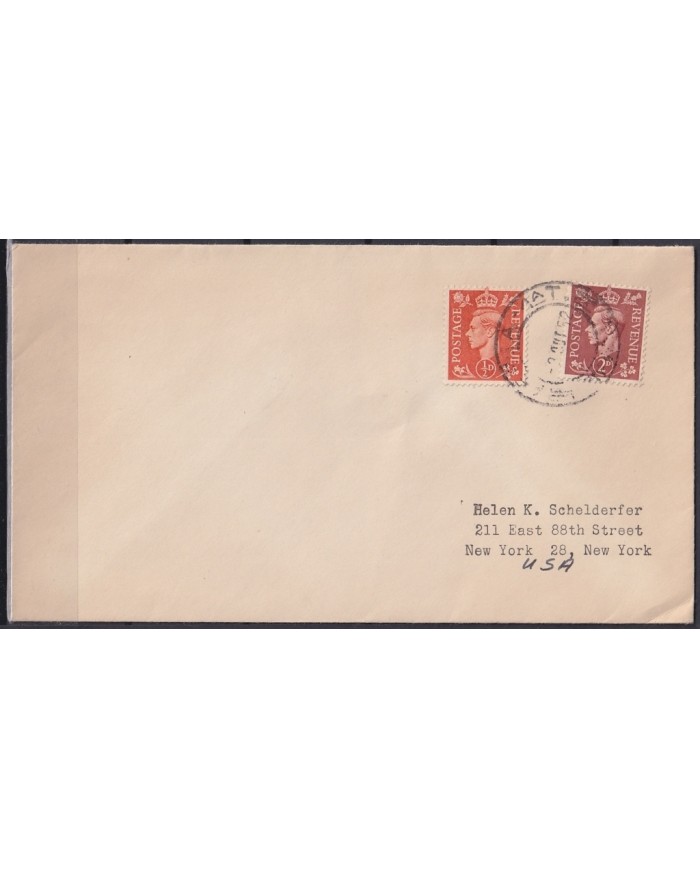 F-EX21376 ENGLAND UK PAQUEBOT 1953 POSTED HIGHT SEAS