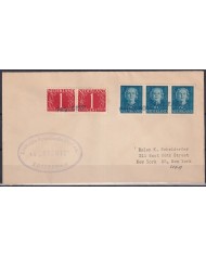 F-EX21408 NEDERLAND PAQUEBOT 1953 POSTED HIGHT SEAS IN CURACAO
