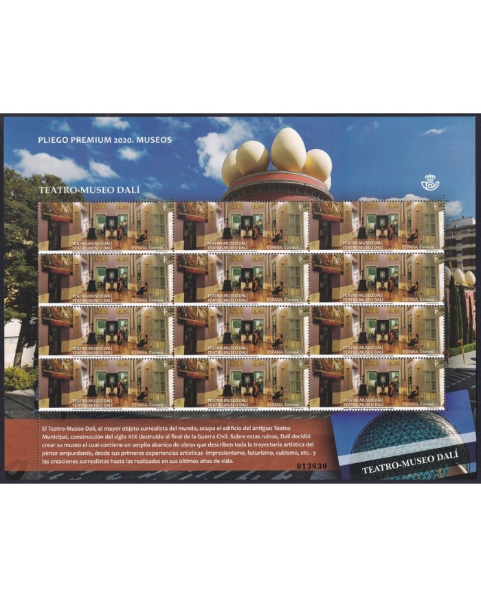 F-EX26229 ESPAÑA SPAIN MNH 2020 MUSEUM DALI ART PREMIUM SPECIAL MINI-SHEET.