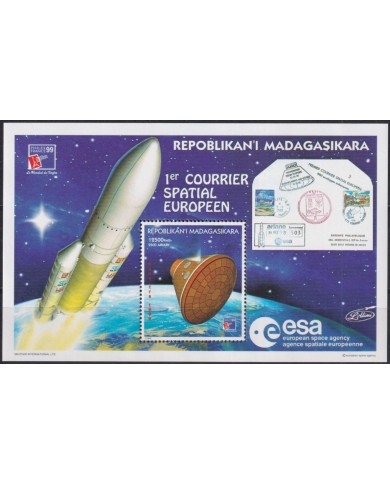 F-EX28028 MADAGASCAR MNH 1999 SATELLITE FIRST SPACE MAIL COSMOS ASTRONOMY.