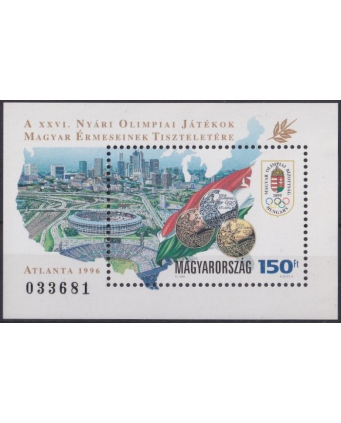 F-EX28226 HUNGARY MNH 1996 OLYMPIC GAMES ATLANTA MEDALS.