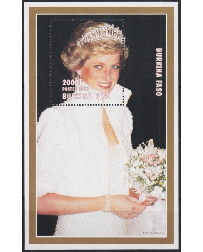 F-EX28403 BURKINA FASO MNH 1997 LADY DIANA SPENCER DEATH ANIV.