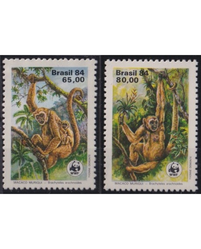 F-EX28432 BRAZIL BRASIL MNH 1984 WILDLIFE WWF MONKEY MONOS.