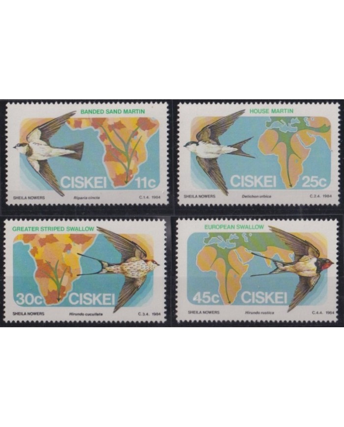 F-EX28445 CISKEI SOUTH AFRICA MNH 1984 MIGRATORY BIRD AVES PAJAROS BIRD OISEAUX.