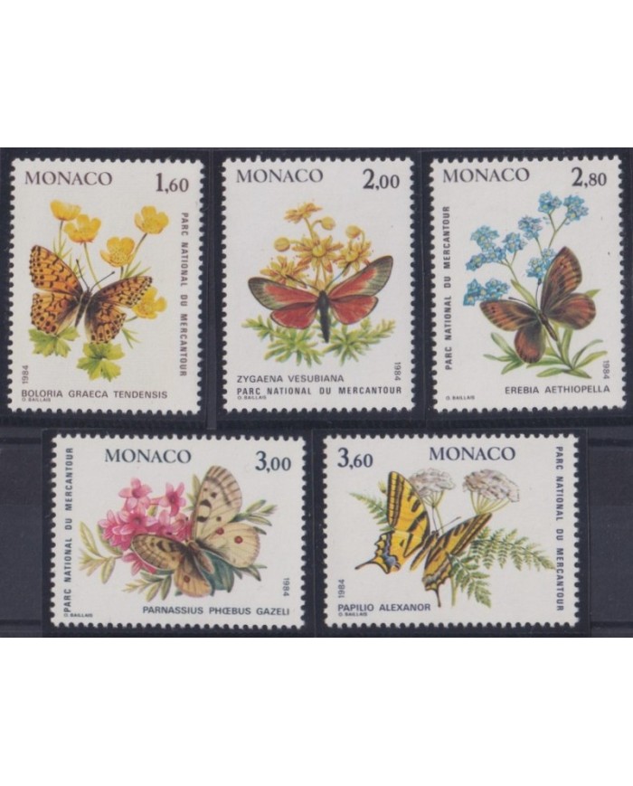 F-EX28522 MONACO MNH 1984 INSECT BUTTERFLIES MARIPOSAS PAPILLON.