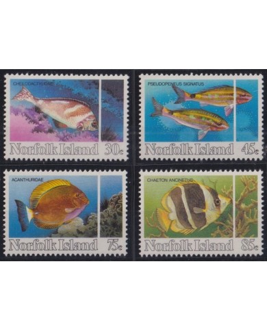 F-EX28568 NORFOLK MNH 1984 MARINE WILDLIFE TROPICAL FISH PECES REEF CORAL.