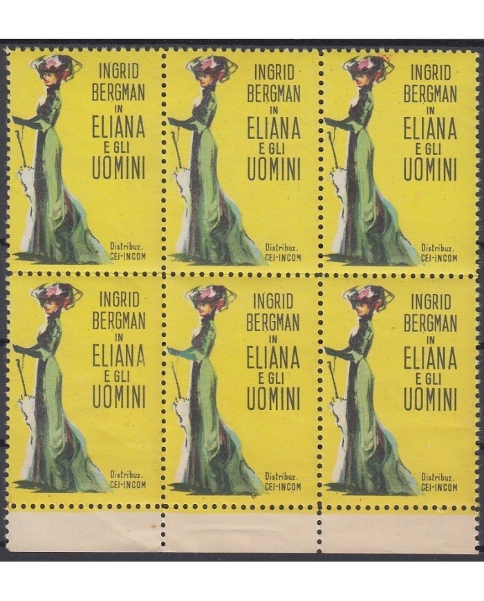 F-EX8386  ITALY ITALIA CINDERELLA STAMPS LOT. INGRID BERGMAN ACTRESS BLOCK 6. MNH