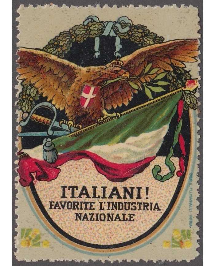 F-EX8391  ITALY ITALIA  CINDERELLA INDUSTRIA NACIONALE, CIRCA 1910.