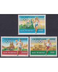 F-EX28669 SAN MARINO 1992 MNH OLYMPIC GAMES BARCELONA TORCH TRACK.