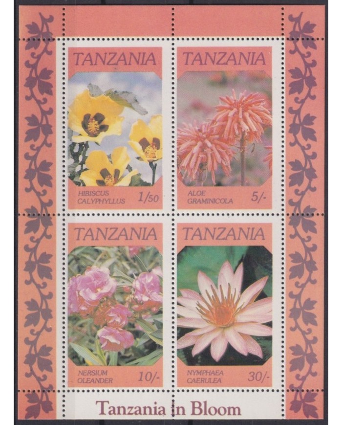 F-EX28731 TANZANIA MNH 1986 FLOWER FLORES.