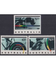 F-EX28796  AUSTRALIA MNH 1992 OLYMPIC GAMES BARCELONA ATHLETISM ATLETISMO CYCLE BYCICLE.