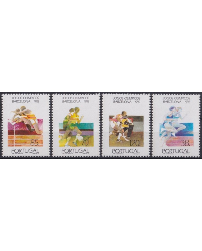F-EX28797 PORTUGAL MNH 1992 BARCELONA OLYMPIC GAMES SOCCER JOCKEY GYMNASTICS.