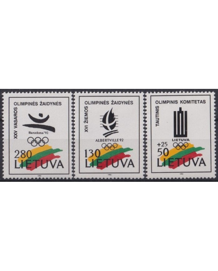 F-EX28815 LIETUVA LITHUANIA MNH 1992 OLYMPIC GAMES BARCELONA.