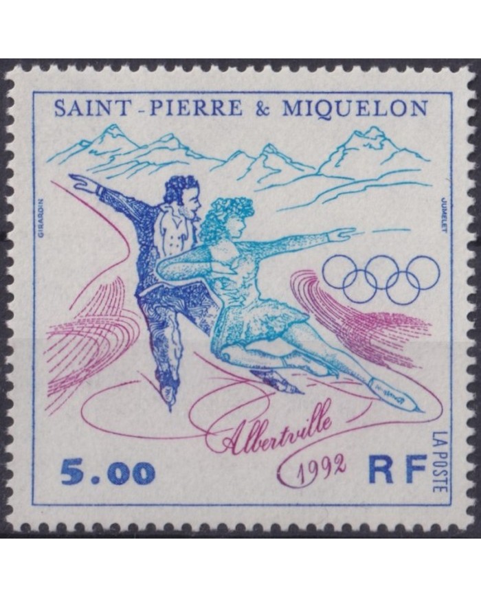 F-EX28816 ST PIERRE ET MIQUELON MNH 1992 ALBERTVILLE OLYMPIC WINTER SKI SKATING GYMNASTICS.