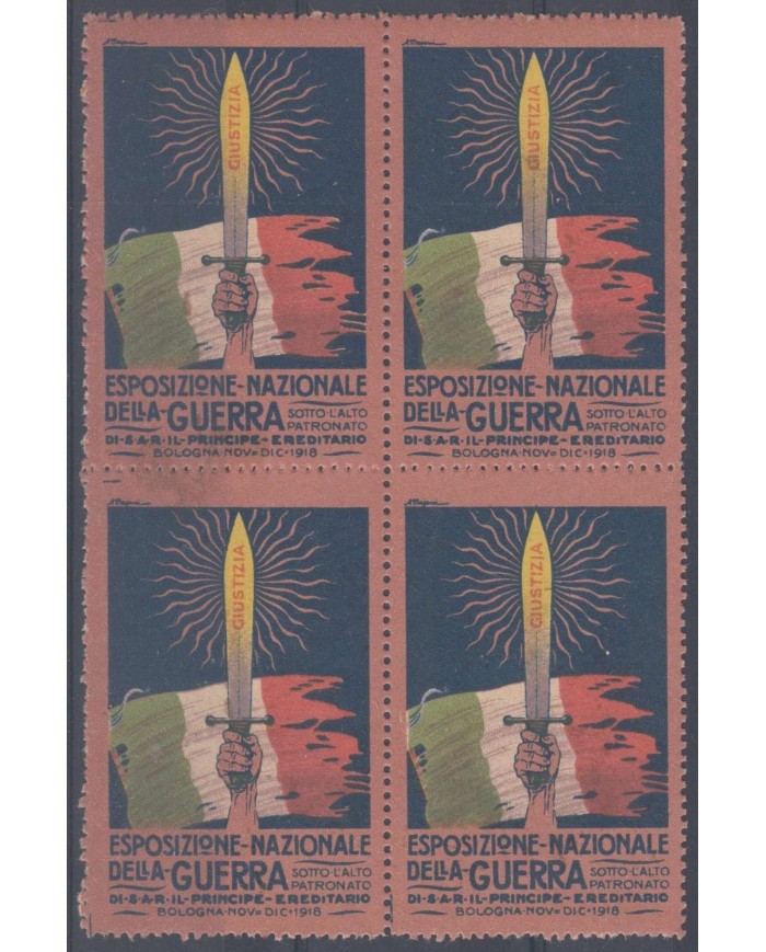 F-EX9406  ITALY ITALIA CINDERELLA 1918 WAR EXPO BOLOGNA WWI NO GUM.