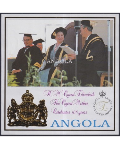 F-EX33850 ANGOLA MNH 2000 ROYAL FAMILY QUEEN MOTHER.