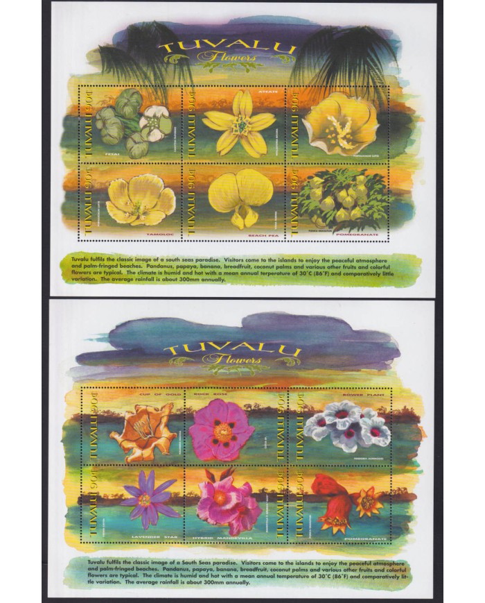 F-EX40041 VANUATU MNH 1999 FLOWER FLORES SPECIAL SHEET.