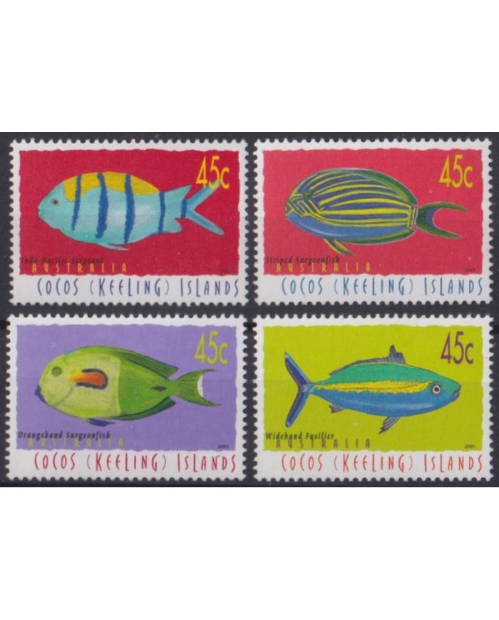 F-EX39872 COCOS KEELING MNH 2001 SEA WILDLIFE FISH PECES.