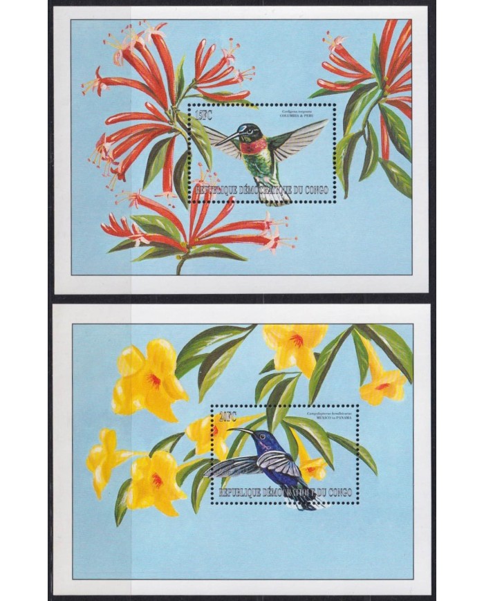 F-EX39774 CONGO MNH 2000 BIRD HUMMINGBIRDS AVES COLIBRI.