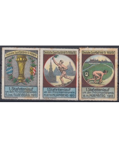 F-EX8402 GERMANY ALEMANIA CINDERELLA 1913. SPORT ATHLETISM. NO GUM.
