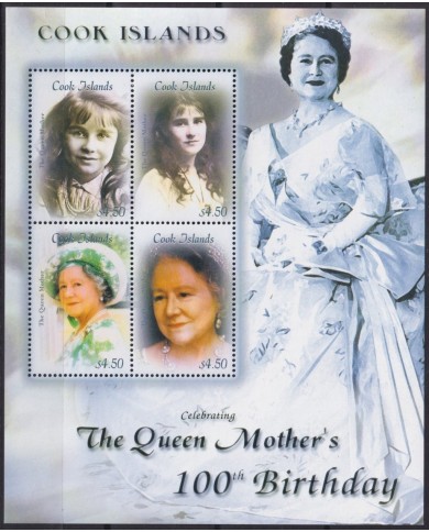 F-EX39756 COOK IS MNH 2000 ROYAL FAMILY 100th ANNIV MOTHER DAY.