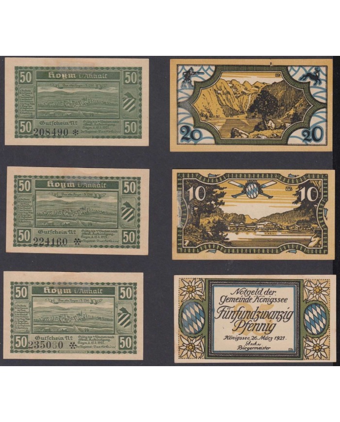F-EX8713 GERMANY ALEMANIA DEUTSCHLAND NOTGELD BANKNOTE LOT.