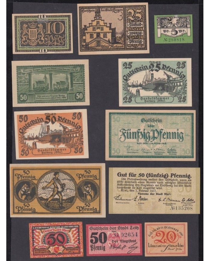F-EX8713 GERMANY ALEMANIA DEUTSCHLAND NOTGELD BANKNOTE LOT.