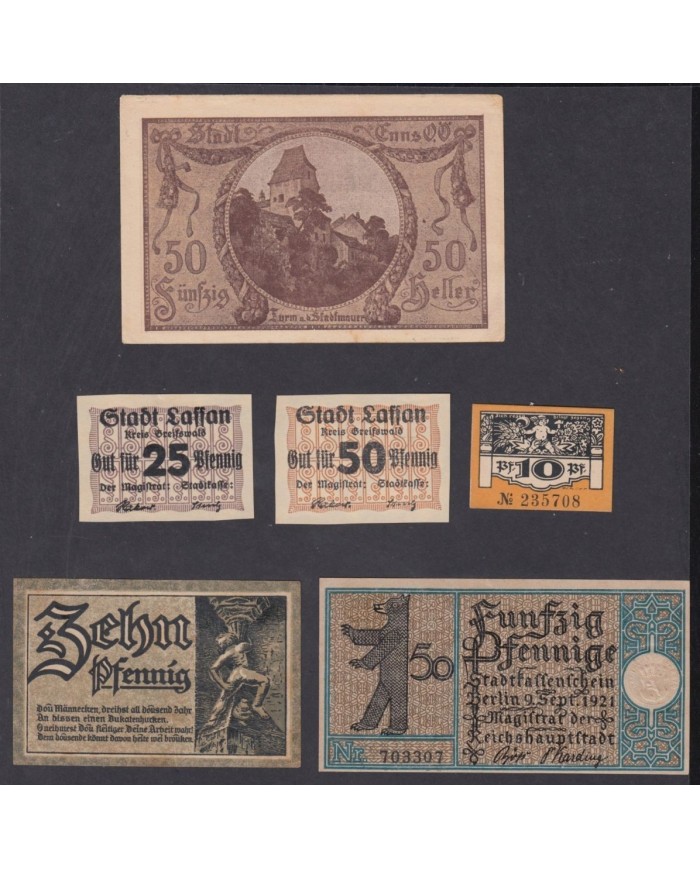 F-EX8713 GERMANY ALEMANIA DEUTSCHLAND NOTGELD BANKNOTE LOT.