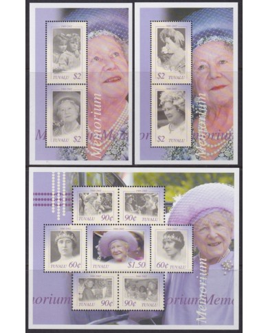 F-EX39762 TUVALU MNH 2002 ROYAL FAMILY MOTHER QUEEN.