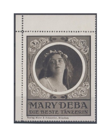 F-EX9042 GERMANY ALEMANIA DEUTSCHLAND CINDERELLA MARY DEBA DANCER WOMAN 53x65mm MNH