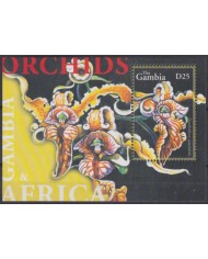 F-EX39901 GAMBIA MNH 2002 ORCHILD ORQUIDEAS FLOWER FLORES.