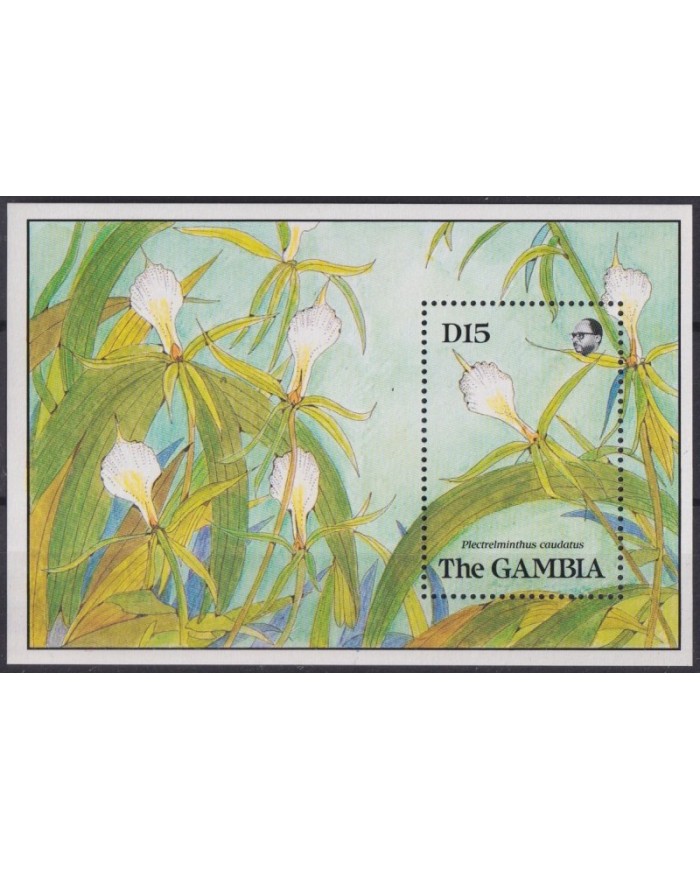 F-EX39905 GAMBIA MNH 1989 ORCHILD ORQUIDEAS FLOWER FLORES.