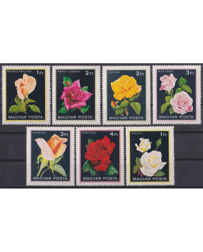 F-EX39914 HUNGARY MNH 1982 ROSE FLOWER FLORES.