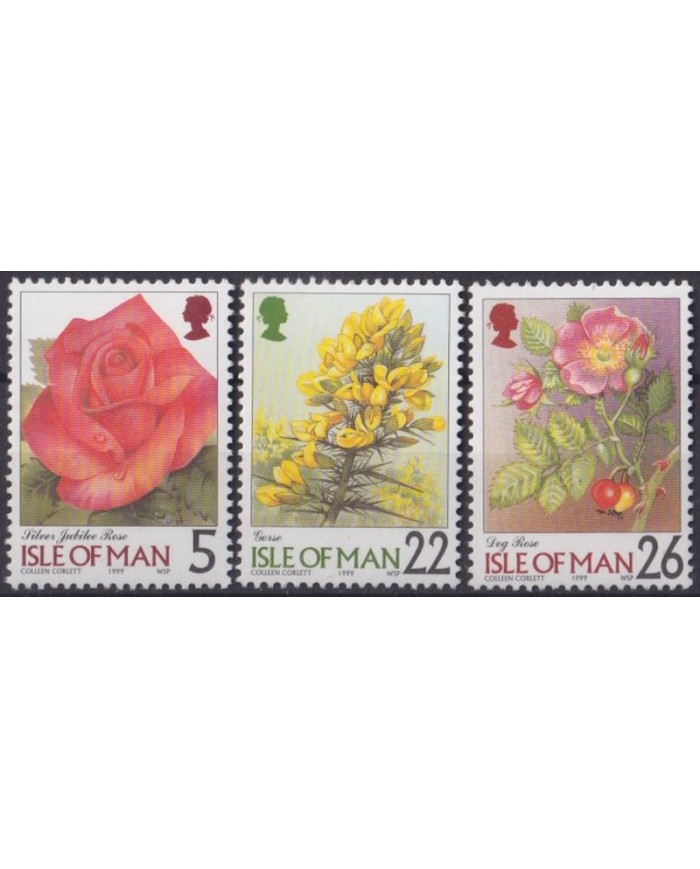 F-EX39956 MAN IS ENGLAND UK UNITED KINGDOM MNH 1999 ROSE FLOWER FLORES.