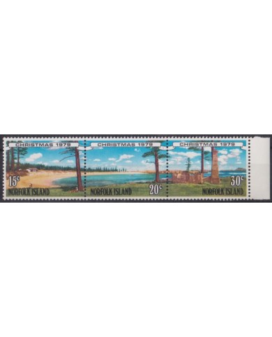 F-EX39981 NORFOLK MNH 1979 CHRISTMAS BEACH & TREE LANDSCAPE.