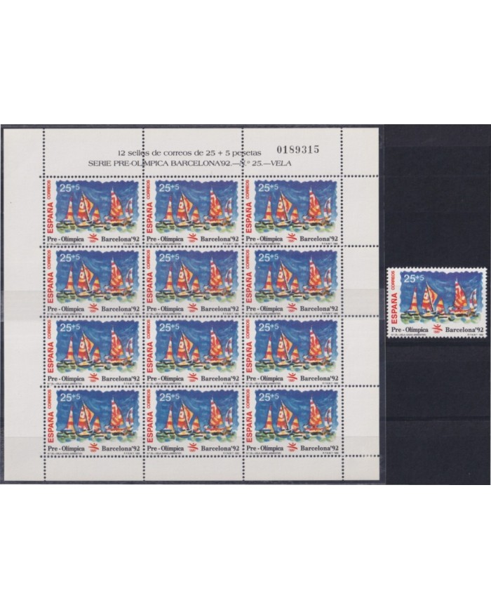 F-EX30947 SPAIN ESPAÑA MNH 1992 OLYMPIC GAMES BARCELONA SAILING BOAT SHEET.