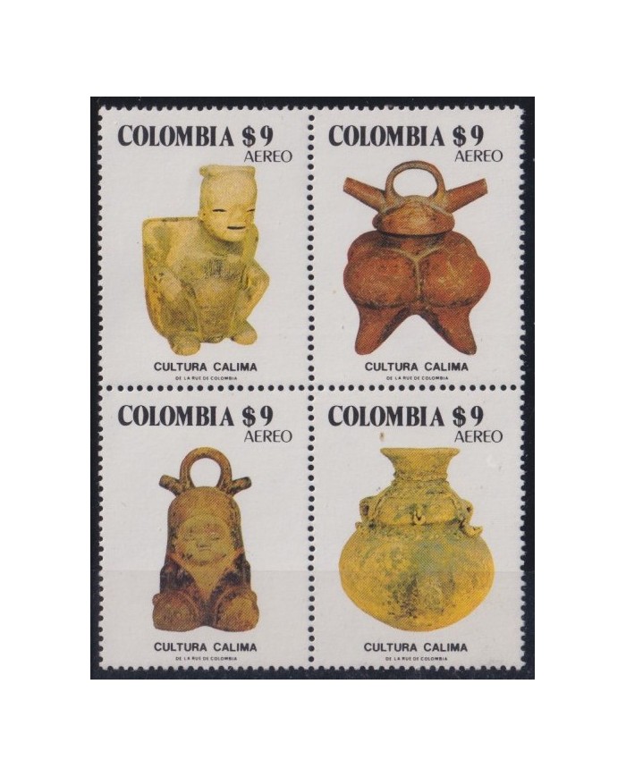 F-EX35560 COLOMBIA MNH 1981 CALIMA CULTURE ARCHEOLOGY POTTERY.