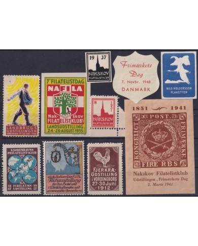 F-EX25196 DENMARK DANMARK CINDERELLA STAMPS LOT.