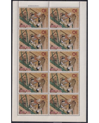 F-EX33000 JAPAN JAPON MNH 1964 NIPPON ART PAINTING PHILATELIC WEEK SHEET