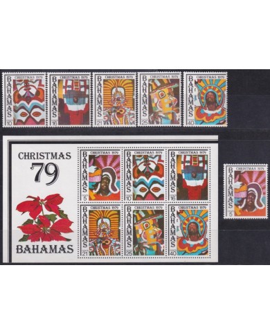 F-EX33453 BAHAMAS MNH 1979 CHRISTMAS NAVIDAD ART NAIF RELIGION