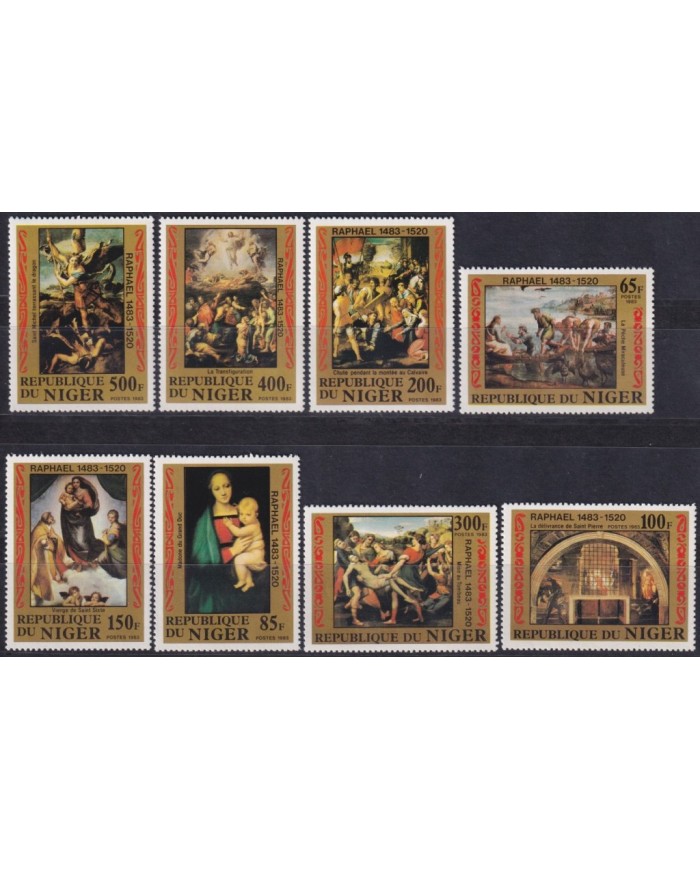 F-EX33694 NIGER MNH 1983 CHRISTMAS NAVIDAD ART PAINTING RELIGION RAPHAEL.