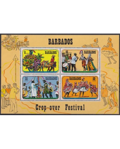 F-EX33712 BARBADOS MNH 1975 CROP OVER FESTIVAL CARNIVAL TRADITIONAL COSTUMES.