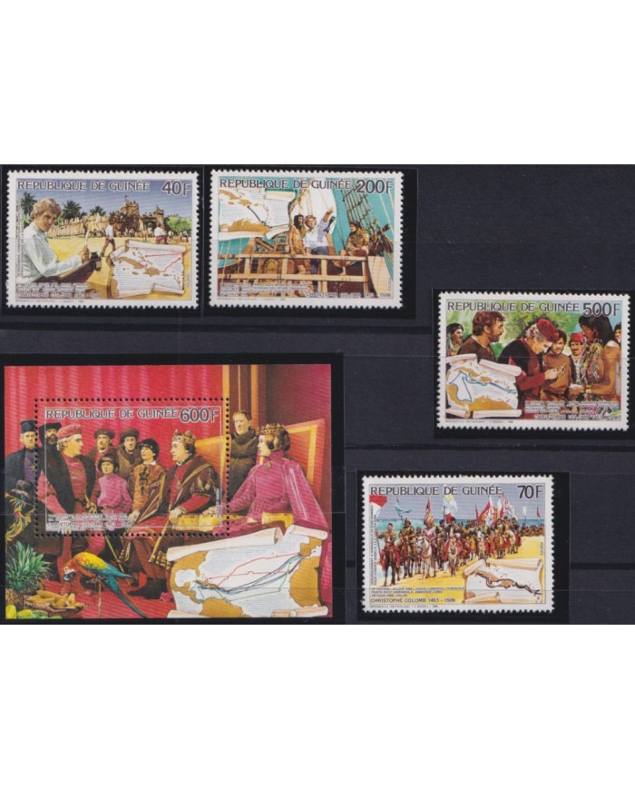 F-EX35770 GUINEA GUINEE 1986 MNH DISCOVERY AMERICA SHIP BARCOS COLUMBUS COLON.