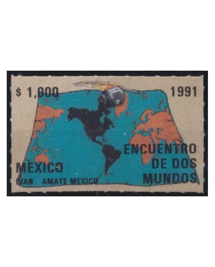 F-EX35604 MEXICO 1991 MNH DISCOVERY OF AMERICA MAPS.