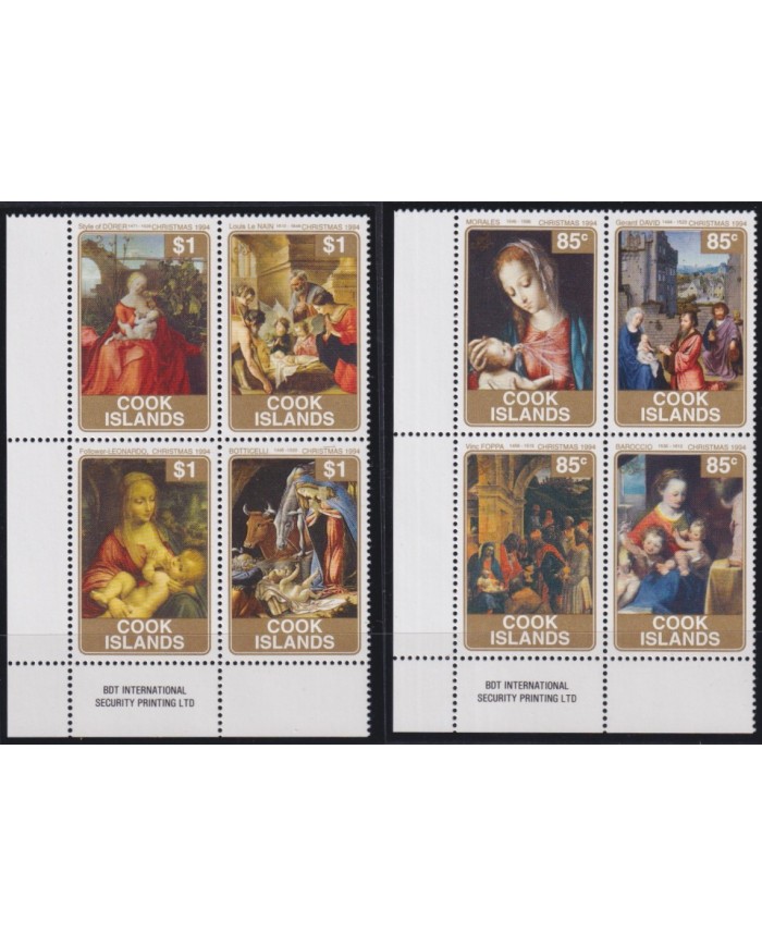 F-EX35836 COOK IS MNH 1992 CHRISTMAS NAVIDAD RELIGION ART PAINTING DÜRER BAROCCIO MORALES FOPPA RANAISSANCE.