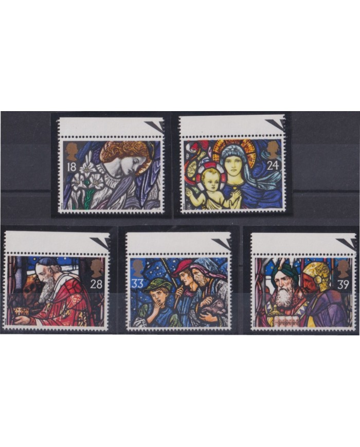 F-EX35867 UK ENGLAND MNH 1992 CHRISTMAS NAVIDAD RELIGION MEDIEVAL STAINED GLASS PAINTING.