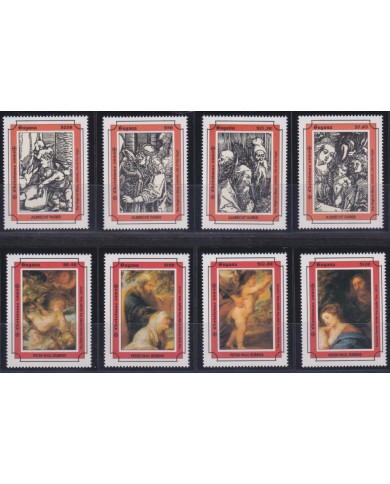 F-EX35934 GUYANA MNH 1993 CHRISTMAS NAVIDAD RELIGION ART PAINTING DURER RUBENS RANAISSANCE.