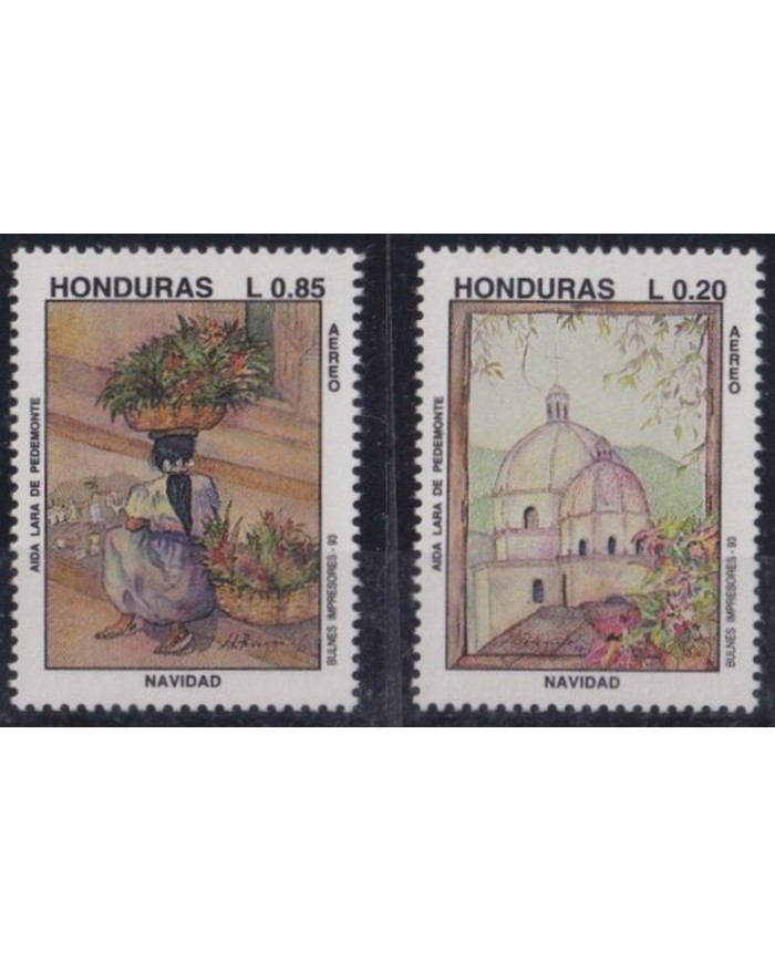 F-EX35877 HONDURAS MNH 1993 CHRISTMAS NAVIDAD RELIGION ART PAINTING AIDA LARA DE PEDEMONTE.