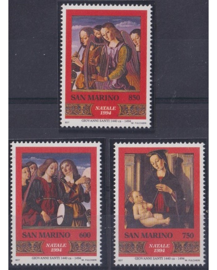 F-EX36072 SAN MARINO MNH 1994 CHRISTMAS NAVIDAD RELIGION ART PAINTING GIOVANNI DI SANTI.